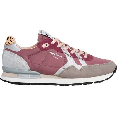 Pepe Jeans Baskets Brit Glitter W pour femme, violet (violet clair baie), pointure 42, Violet clair, 42 EU Pepe Jeans Baskets Brit Glitter W pour femme, violet (violet clair baie), pointure 42, Violet clair, 42 EU
