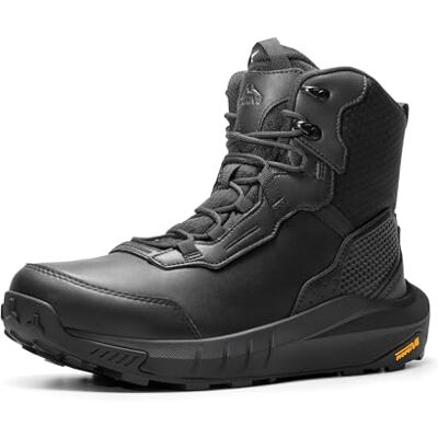 NORTIV 8 Bottes de travail imperméables en cuir pour homme HydroRange Bottes de combat légères antidérapantes avec support de voûte plantaire pour moto militaire randonnée NORTIV 8 Bottes de travail imperméables en cuir pour homme HydroRange Bottes de combat légères antidérapantes avec support de voûte plantaire pour moto militaire randonnée