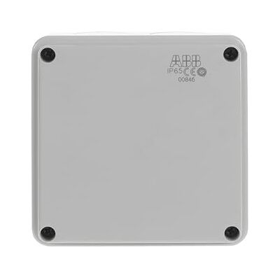 ABB Boîte de jonction étanche IP65 pour boîtier électrique extérieur (100 x 100 x 50 mm) ABB Boîte de jonction étanche IP65 pour boîtier électrique extérieur (100 x 100 x 50 mm)