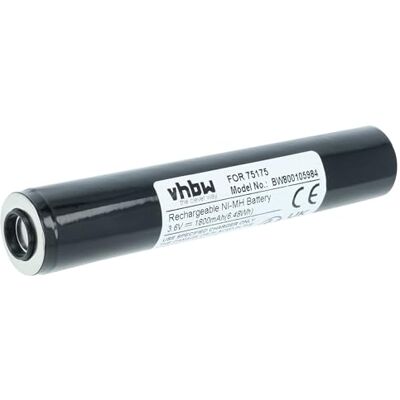 vhbw Batterie de rechange pour Pelican Streamlight 75175 75375 pour lampe de poche (1800 mAh, 3,6 V, NiMH) vhbw Batterie de rechange pour Pelican Streamlight 75175 75375 pour lampe de poche (1800 mAh, 3,6 V, NiMH)