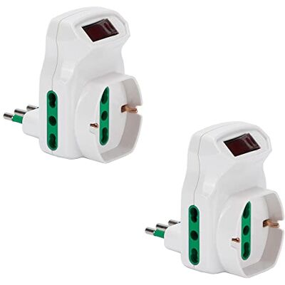 FANTON S.P.A. - 82317-B2 - 10A - 2x16A - Adaptateur électrique FANTON S.P.A. - 82317-B2 - 10A - 2x16A - Adaptateur électrique