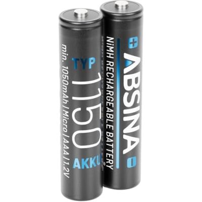 ABSINA Pile rechargeable AAA Gigaset 1150 NiMH 1,2 V min. 1050 mAh Lot de 2 piles rechargeables AAA pour CL660HX, A400, A415, C300, C430, C475, C530 et autres ABSINA Pile rechargeable AAA Gigaset 1150 NiMH 1,2 V min. 1050 mAh Lot de 2 piles rechargeables AAA pour CL660HX, A400, A415, C300, C430, C475, C530 et autres