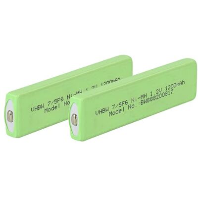 vhbw Lot de 2 piles de rechange pour Sony NH-9WM, NH-14WM(A), NH-9WM(N) pour lecteur CD (1100 mAh, 1,2 V, NiMH), batterie 7/5F6, bouton Top vhbw Lot de 2 piles de rechange pour Sony NH-9WM, NH-14WM(A), NH-9WM(N) pour lecteur CD (1100 mAh, 1,2 V, NiMH), batterie 7/5F6, bouton Top