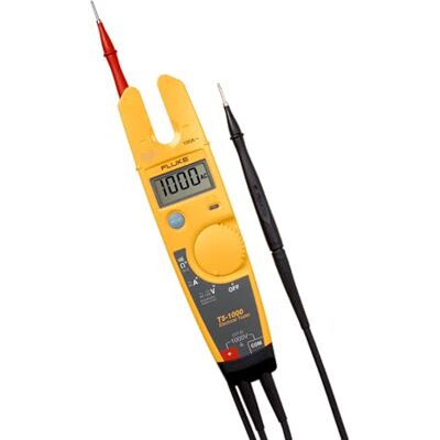 Fluke TESTEUR ÉLECTRIQUE OPENJAWTM T5-1000 1 V À 1 000 V AC/DC CAT III 1000V AFFICHAGE:LCD, (4000POINTS) CALIBRÉ SELON Fluke TESTEUR ÉLECTRIQUE OPENJAWTM T5-1000 1 V À 1 000 V AC/DC CAT III 1000V AFFICHAGE:LCD, (4000POINTS) CALIBRÉ SELON
