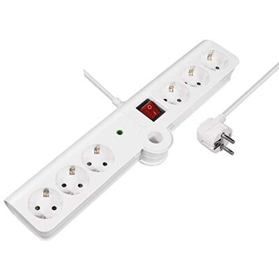 MAXTRACK Multiprise NV75-1,5WL - 6 Prises, Pliable, 1.5m, Intérieur MAXTRACK Multiprise NV75-1,5WL - 6 Prises, Pliable, 1.5m, Intérieur