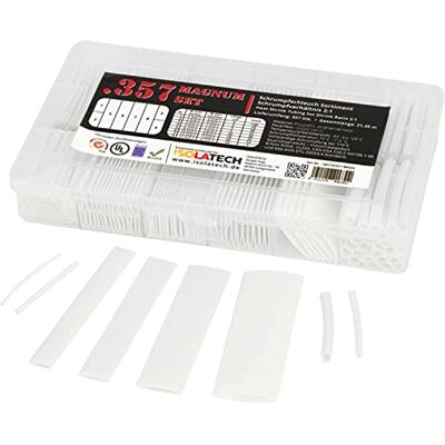 ISOLATECH 357 pcs Magnum Box Gaine Thermorétractable assortiment Set Ratio 2:1 blanc ISOLATECH 357 pcs Magnum Box Gaine Thermorétractable assortiment Set Ratio 2:1 blanc