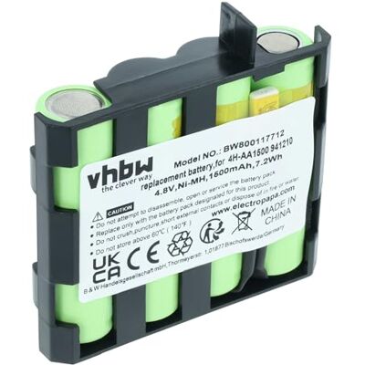 vhbw Batterie NiMH de rechange pour stimulateur musculaire Compex Fit 1.0 Fit 3.0, Full Fitness, FullFitness, Mi, Mi-Fitness (1500 mAh, 4,8 V) vhbw Batterie NiMH de rechange pour stimulateur musculaire Compex Fit 1.0 Fit 3.0, Full Fitness, FullFitness, Mi, Mi-Fitness (1500 mAh, 4,8 V)