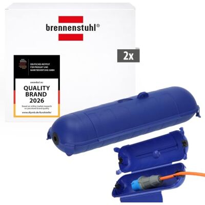 Brennenstuhl Boîte Étanche Électrique Extérieur CEE 230V Set / 2x Protection Prise IP44 pour câbles de rallonge (Capsule de protection pour câbles H07RN-3G2,5 à l'extérieur, accessoires de camping) Brennenstuhl Boîte Étanche Électrique Extérieur CEE 230V Set / 2x Protection Prise IP44 pour câbles de rallonge (Capsule de protection pour câbles H07RN-3G2,5 à l'extérieur, accessoires de camping)