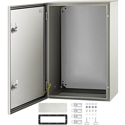VEVOR Boîtier en acier au carbone NEMA, 60x40x25 cm, coffret armoire électrique NEMA 4X, IP66 étanche et anti-poussière, boîte de jonction électrique extérieure intérieure, avec plaque de montage VEVOR Boîtier en acier au carbone NEMA, 60x40x25 cm, coffret armoire électrique NEMA 4X, IP66 étanche et anti-poussière, boîte de jonction électrique extérieure intérieure, avec plaque de montage