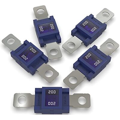 AUPROTEC Fusible Mega à Courant élévé/Verrouillage à vis 80-500A Choix : 200A ampères, Bleu, 5 pièces AUPROTEC Fusible Mega à Courant élévé/Verrouillage à vis 80-500A Choix : 200A ampères, Bleu, 5 pièces