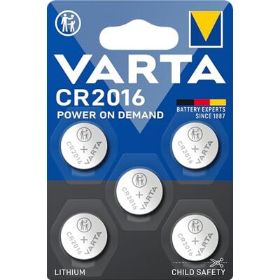 Pile lithium Varta CR2016 3V - Pack de 5 Pile lithium Varta CR2016 3V - Pack de 5