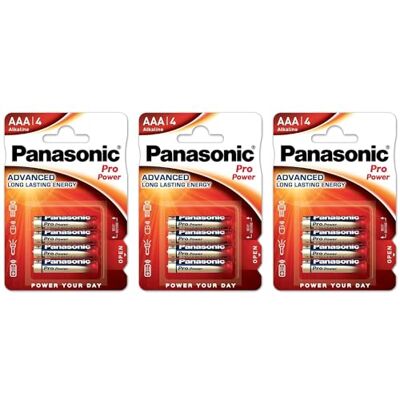 Piles Alcalines Panasonic Pro Power AAA - 12 Pièces Piles Alcalines Panasonic Pro Power AAA - 12 Pièces