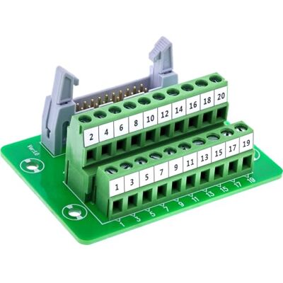 InLine IDC 92504P Adaptateur de câble plat 20 broches femelle vers bornier 10 broches Avec bornes à vis Idéal pour les contrôleurs et les prototypes InLine IDC 92504P Adaptateur de câble plat 20 broches femelle vers bornier 10 broches Avec bornes à vis Idéal pour les contrôleurs et les prototypes