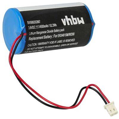 vhbw Pile Remplacement pour Visonic 0-9912-K, ER34615M/W200, ER34615M, 88030498 pour système d'alarme (14500mAh, 3,6V, Li-SOCl2) vhbw Pile Remplacement pour Visonic 0-9912-K, ER34615M/W200, ER34615M, 88030498 pour système d'alarme (14500mAh, 3,6V, Li-SOCl2)