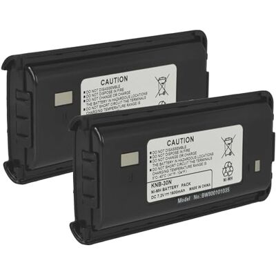 vhbw Lot de 2 batteries compatibles avec Kenwood TK-3302, TK-3301, TK-3302E3, TK-3302E, TK-3301T, TK-3301E Radio (1600 mAh, 7,2 V, NiMH) vhbw Lot de 2 batteries compatibles avec Kenwood TK-3302, TK-3301, TK-3302E3, TK-3302E, TK-3301T, TK-3301E Radio (1600 mAh, 7,2 V, NiMH)
