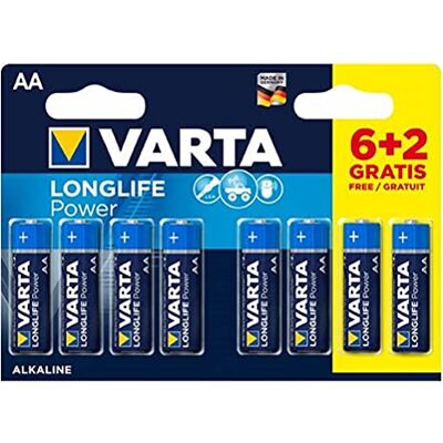 Piles Varta LR6 AA Haute Énergie - 8 pièces Piles Varta LR6 AA Haute Énergie - 8 pièces