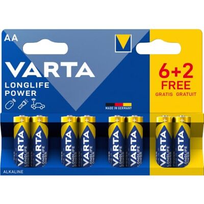 Piles Varta LR6 AA Haute Énergie - 8 pièces Piles Varta LR6 AA Haute Énergie - 8 pièces