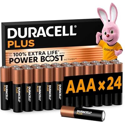 Duracell AAA Plus Piles Alcalines (Lot de 24) 1.5V, LR03 Durent jusqu’à 100% plus longtemps Actifs POWER BOOST Manettes De Jeu, Appareils Photo 100% Recyclable Duracell AAA Plus Piles Alcalines (Lot de 24) 1.5V, LR03 Durent jusqu’à 100% plus longtemps Actifs POWER BOOST Manettes De Jeu, Appareils Photo 100% Recyclable