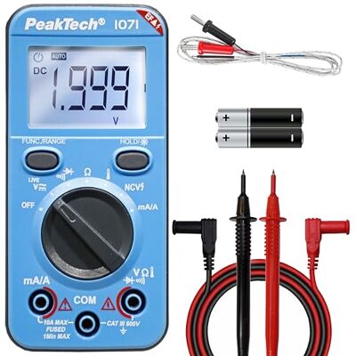 PeakTech 1071 Multimètre numérique 2000 comptes 10 A CAT III 600 V CA/CC PeakTech 1071 Multimètre numérique 2000 comptes 10 A CAT III 600 V CA/CC