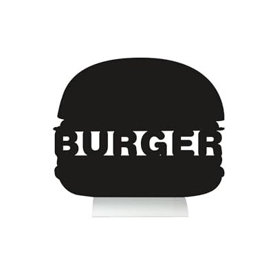 SECURIT ardoise de table socle alu en forme de Burger SECURIT ardoise de table socle alu en forme de Burger