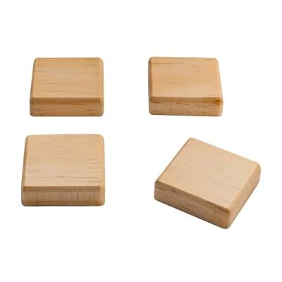Sigel BA211 Lot de 4 aimants puissant, en bois, carré, néodyme N42, 3,3 x 3,3 cm, beige Sigel BA211 Lot de 4 aimants puissant, en bois, carré, néodyme N42, 3,3 x 3,3 cm, beige