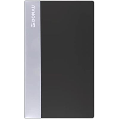 DONAU 1343480PL-01 Livre de cartes de visite en polypropylène pour 480 cartes de visite Noir DONAU 1343480PL-01 Livre de cartes de visite en polypropylène pour 480 cartes de visite Noir