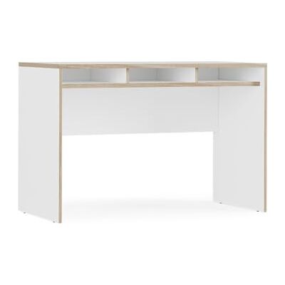 Vicco Bureau "Tetrix", Blanc 112 x 55 cm avec 3 compartiments, convient comme poste de travail pour le télétravail et les études Vicco Bureau "Tetrix", Blanc 112 x 55 cm avec 3 compartiments, convient comme poste de travail pour le télétravail et les études
