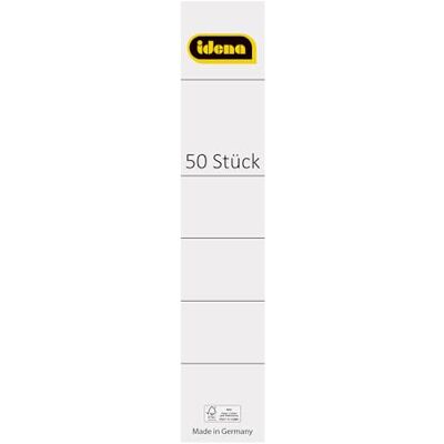 Idena 90275 Lot de 50 étiquettes autocollantes pour dos de 5 cm de largeur Blanc Idena 90275 Lot de 50 étiquettes autocollantes pour dos de 5 cm de largeur Blanc