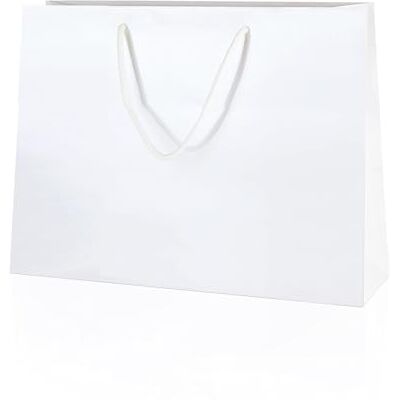 Thepaperbagstore 30 Moyenne Large sacs cadeau blancs brillants 35x24x10cm Sacs cadeau laminés brillants luxe avec anses corde et bases renforcées pour cadeaux, commerce et événements Thepaperbagstore 30 Moyenne Large sacs cadeau blancs brillants 35x24x10cm Sacs cadeau laminés brillants luxe avec anses corde et bases renforcées pour cadeaux, commerce et événements