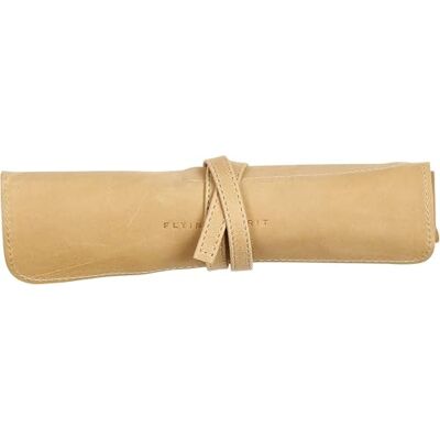 Trousse en cuir Flying Spirit Clairefontaine - Rond, Beige - Édition Limitée Professionnels Trousse en cuir Flying Spirit Clairefontaine - Rond, Beige - Édition Limitée Professionnels