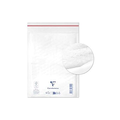 Clairefontaine 7342C Pak 10 Witte Gewatteerde Enveloppen 150x210-90g/m² Clairefontaine 7342C Pak 10 Witte Gewatteerde Enveloppen 150x210-90g/m²