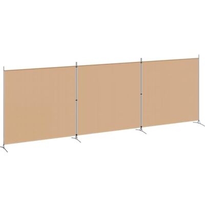 vidaXL 4-Panel Room Divider Beige 525 x 180 cm Tissu vidaXL 4-Panel Room Divider Beige 525 x 180 cm Tissu