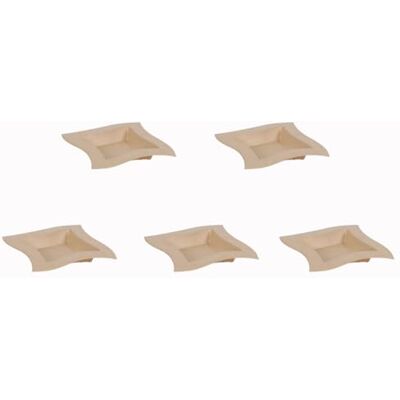 décopatch AC768Cpack Un Lot de 5 supports en papier brun mâché 19x19x3 cm, plateau décopatch AC768Cpack Un Lot de 5 supports en papier brun mâché 19x19x3 cm, plateau