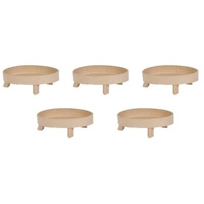décopatch HD064Cpack Un Lot de 5 supports en papier brun mâché 13x9x4 cm, Vide poche 3 pieds oval décopatch HD064Cpack Un Lot de 5 supports en papier brun mâché 13x9x4 cm, Vide poche 3 pieds oval