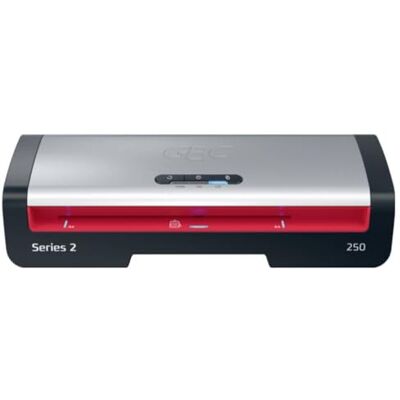 GBC 250 Plastifieuse Office A4 Temps de chauffe rapide de 1 minute, 75-125 microns, Voyants LED, Anti-bourrage, Arrêt automatique, Inclus 5 pochettes de plastification A4, Noir/Rouge, 4410070EU GBC 250 Plastifieuse Office A4 Temps de chauffe rapide de 1 minute, 75-125 microns, Voyants LED, Anti-bourrage, Arrêt automatique, Inclus 5 pochettes de plastification A4, Noir/Rouge, 4410070EU