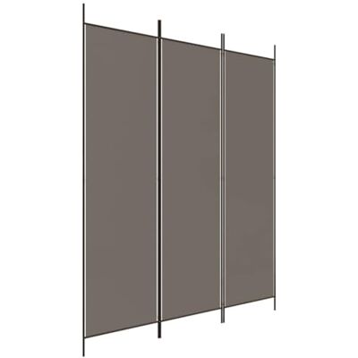 vidaXL Cloison de séparation 3 panneaux Anthracite 150x200 cm Tissu vidaXL Cloison de séparation 3 panneaux Anthracite 150x200 cm Tissu