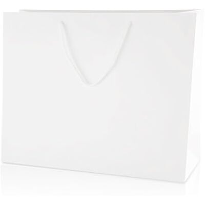 Thepaperbagstore 30 sacs cadeau blancs mats 40 x 30 x 13 cm Carton 250 gsm laminé mat, poignées corde, haut plié et base renforcée pour cadeaux, boutiques et événements Thepaperbagstore 30 sacs cadeau blancs mats 40 x 30 x 13 cm Carton 250 gsm laminé mat, poignées corde, haut plié et base renforcée pour cadeaux, boutiques et événements