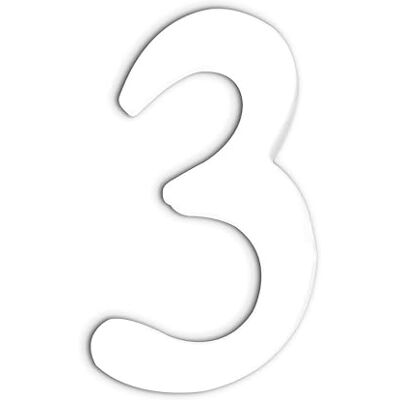 décopatch AC343Opack Un lot de 3 supports en papier blanc mâché 1,5x7,3x12 cm, Petit chiffre 3 décopatch AC343Opack Un lot de 3 supports en papier blanc mâché 1,5x7,3x12 cm, Petit chiffre 3
