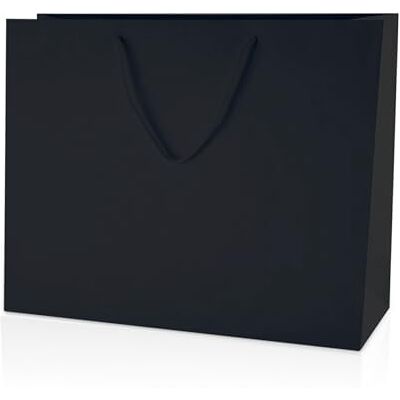 Thepaperbagstore 20 Grande sacs cadeau Noirs mats 40x30x13cm Sacs cadeau mats luxe avec anses corde et bases renforcées pour cadeaux, commerce et événements Thepaperbagstore 20 Grande sacs cadeau Noirs mats 40x30x13cm Sacs cadeau mats luxe avec anses corde et bases renforcées pour cadeaux, commerce et événements