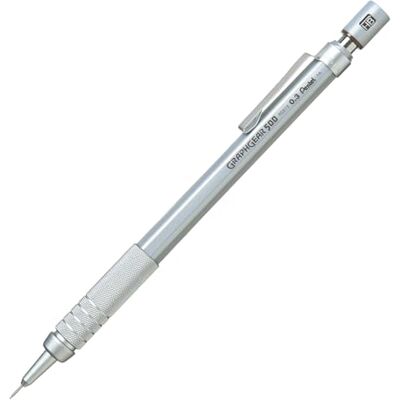 Pentel Graphgear 500 Porte-Mine 0,3 mm Canon Fixe de 4 mm Gris Pentel Graphgear 500 Porte-Mine 0,3 mm Canon Fixe de 4 mm Gris
