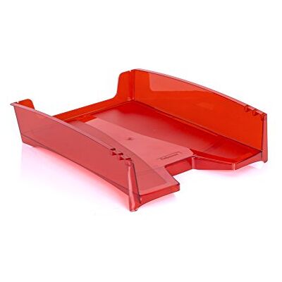 Fellowes 0008701 Bac à courrier Green2Desk Transparent/Rouge Fellowes 0008701 Bac à courrier Green2Desk Transparent/Rouge