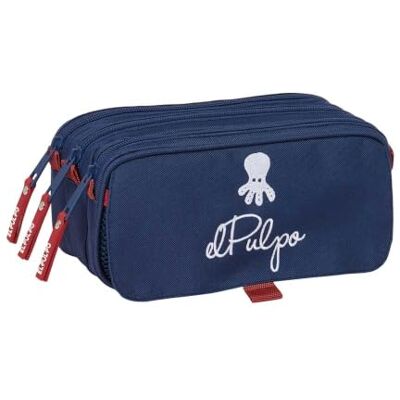 safta Trousse scolaire triple El Pieuvre Big avec 3 compartiments et fermetures éclair, poche avant avec fermeture éclair, sangle arrière adaptable au chariot porte-sac à dos, dimensions 21,5 x 8 x safta Trousse scolaire triple El Pieuvre Big avec 3 compartiments et fermetures éclair, poche avant avec fermeture éclair, sangle arrière adaptable au chariot porte-sac à dos, dimensions 21,5 x 8 x