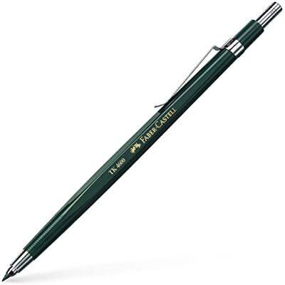Faber-Castell TK 4600 134600 Porte-mine Largeur de trait : 2 mm, avec taille-mine dans le bouton de fin, couleur du corps : vert Faber-Castell TK 4600 134600 Porte-mine Largeur de trait : 2 mm, avec taille-mine dans le bouton de fin, couleur du corps : vert