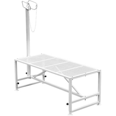 VEVOR Support pour bétail 130x59 cm support de parage avec pièce de tête droite, support de parage pour chèvre avec cadre en métal robuste, support de tonte pour mouton, support de parage bétail blanc VEVOR Support pour bétail 130x59 cm support de parage avec pièce de tête droite, support de parage pour chèvre avec cadre en métal robuste, support de tonte pour mouton, support de parage bétail blanc