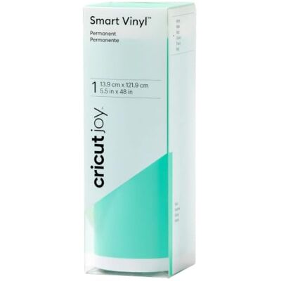 Cricut Joy Smart Vinyle permanent Menthe 13,9 cm x 1,2 m Feuille de vinyle auto-adhésive Idéal pour personnaliser tasses, bouteilles et loisirs créatifs Pour toutes les machines à découper Cricut Joy Smart Vinyle permanent Menthe 13,9 cm x 1,2 m Feuille de vinyle auto-adhésive Idéal pour personnaliser tasses, bouteilles et loisirs créatifs Pour toutes les machines à découper