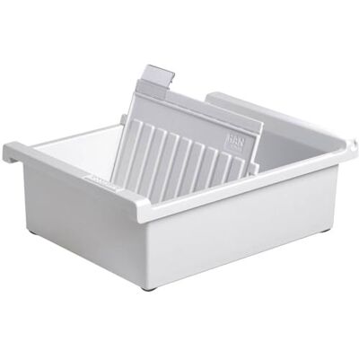 HAN 1x goulotte d'indexation gris clair DIN A6 800 fiches 171 x 235 x 77 mm HAN 1x goulotte d'indexation gris clair DIN A6 800 fiches 171 x 235 x 77 mm
