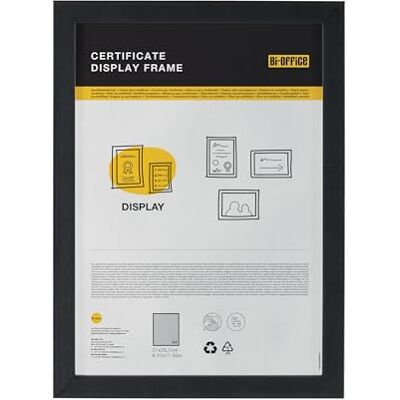 Bi-Office Certificaat Display Frame, A4, Zwart Frame Bi-Office Certificaat Display Frame, A4, Zwart Frame