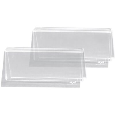 Sigel TA150 Lot de 2 Porte-cartes menu, 10 x 5 x 6 cm, acrylique transparent Sigel TA150 Lot de 2 Porte-cartes menu, 10 x 5 x 6 cm, acrylique transparent
