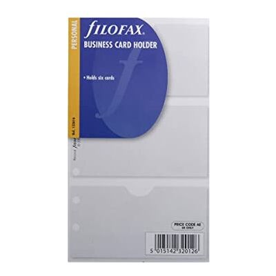 Filofax 133616 Recharge pour Organiseur porte-cartes visite Transparent Filofax 133616 Recharge pour Organiseur porte-cartes visite Transparent