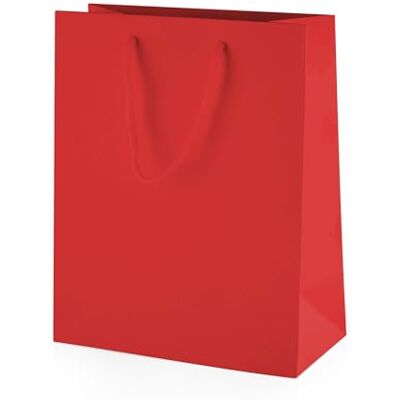 Thepaperbagstore 10 Moyenne sacs cadeau Rouges mats 20x24x10cm Sacs cadeau laminés mats luxe avec anses corde et bases renforcées pour cadeaux, commerce et événements Thepaperbagstore 10 Moyenne sacs cadeau Rouges mats 20x24x10cm Sacs cadeau laminés mats luxe avec anses corde et bases renforcées pour cadeaux, commerce et événements